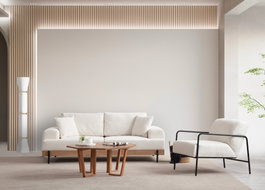 Atelier Del Sofa Eti Oak 3 Seater - White
